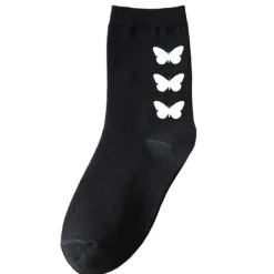 Socks*Boogzel Clothing Reflective Butterfly Socks Black