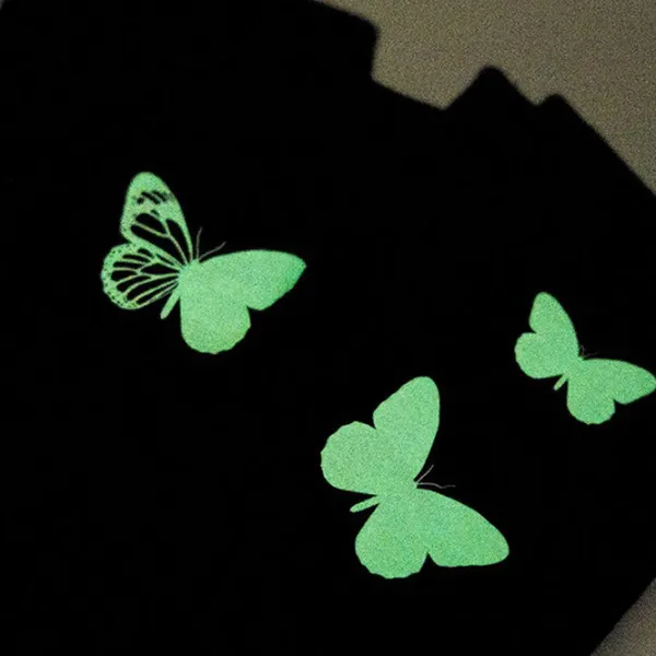 Socks*Boogzel Clothing Reflective Butterfly Socks Black