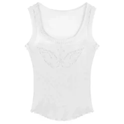 Y2K Tops*Boogzel Clothing Rhinestone Angel Wings Tank Top
