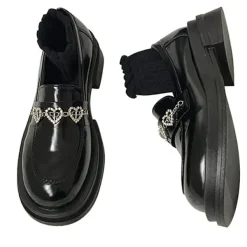 Classics|Boots / Platform Boots*Boogzel Clothing Rhinestone Heart Loafers