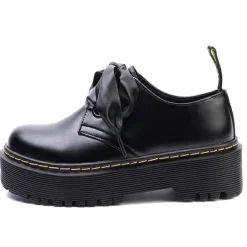 Classics|Boots / Platform Boots*Boogzel Clothing Ribbon-Laced Chunky Platform Boots Black