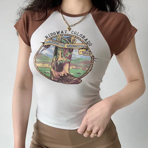Aesthetic T-Shirts & Graphic Tees*Boogzel Clothing Ridgway Vintage T-Shirt Brown