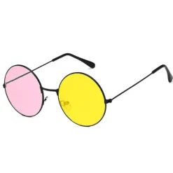 Sunglasses*Boogzel Clothing Rock The Scene 90's Round Sunglasses Pink/yellow