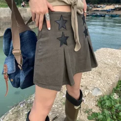 Skirts*Boogzel Clothing Rock The Scene Star Skirt DarkGreen