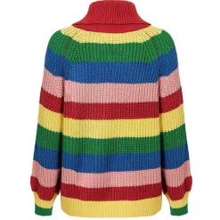 Sweaters*Boogzel Clothing Roll Neck Rainbow Jumper Multi