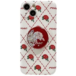 Iphone Cases*Boogzel Clothing Rose Argyle iPhone Case Red/white
