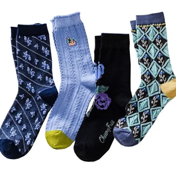 Socks*Boogzel Clothing Roses Embroidery Socks