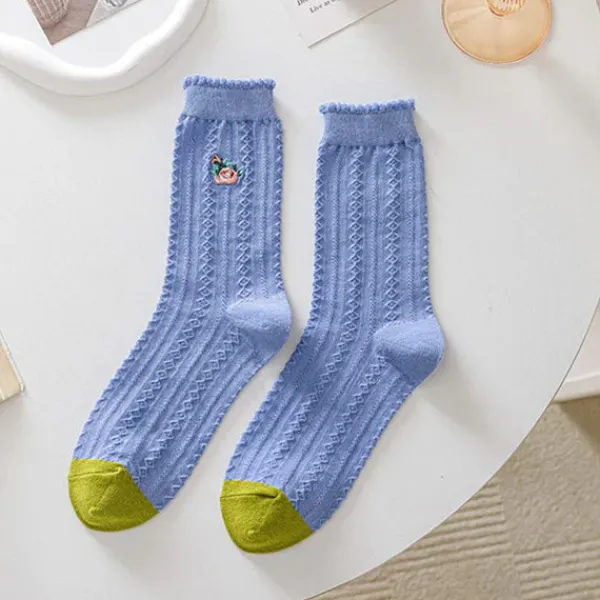 Socks*Boogzel Clothing Roses Embroidery Socks