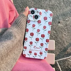 Iphone Cases*Boogzel Clothing Roses iPhone Case White/red