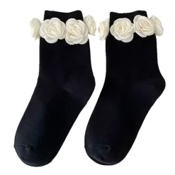 Socks*Boogzel Clothing Roses Ribbed Socks