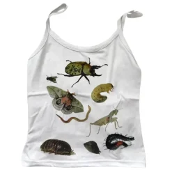 Y2K Tops*Boogzel Clothing 2000s Aesthetic Bug Print Tank Top White