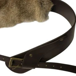 Belts & Chains*Boogzel Clothing 2000s Aesthetic Faux Fur Belt Brown