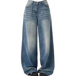Jeans*Boogzel Clothing 90s Faded Wash Baggy Jeans Blue