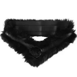 Belts & Chains*Boogzel Clothing 2000s Faux Fur Leather Belt