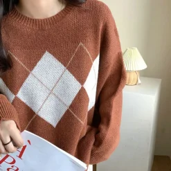 Sweaters|Argyle Sweaters & Vests*Boogzel Clothing 80's Grandma Argyle Sweater