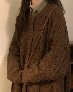 Knit Cardigans*Boogzel Clothing 80's Grandma Collar Cardigan