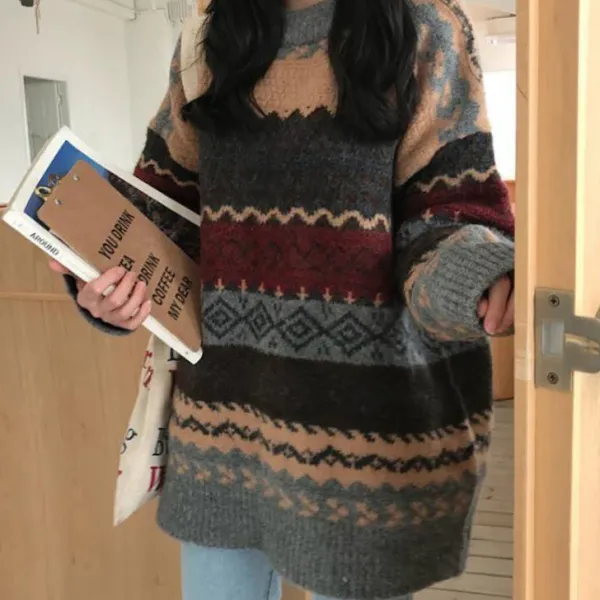 Sweaters*Boogzel Clothing 80's Grandma Knit Sweater