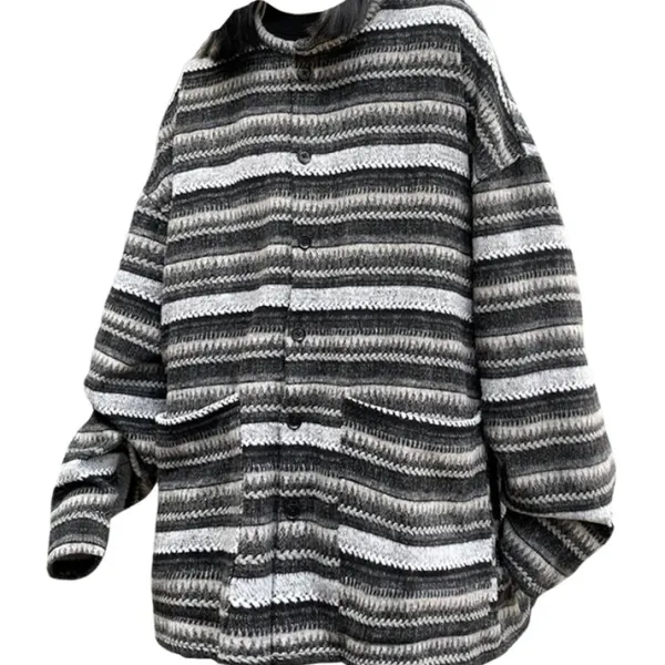 Striped Sweaters|Knit Cardigans*Boogzel Clothing 80's Grandma Striped Cardigan Sweater Black