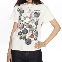 Aesthetic T-Shirts & Graphic Tees*Boogzel Clothing 2000s Kid Pin Graphic T-Shirt White