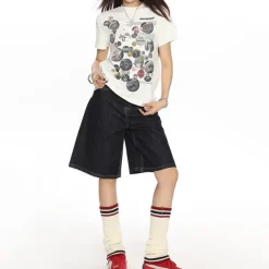 Aesthetic T-Shirts & Graphic Tees*Boogzel Clothing 2000s Kid Pin Graphic T-Shirt White