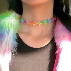 Necklaces & Chokers*Boogzel Clothing 90's Kids Butterfly Choker Multi