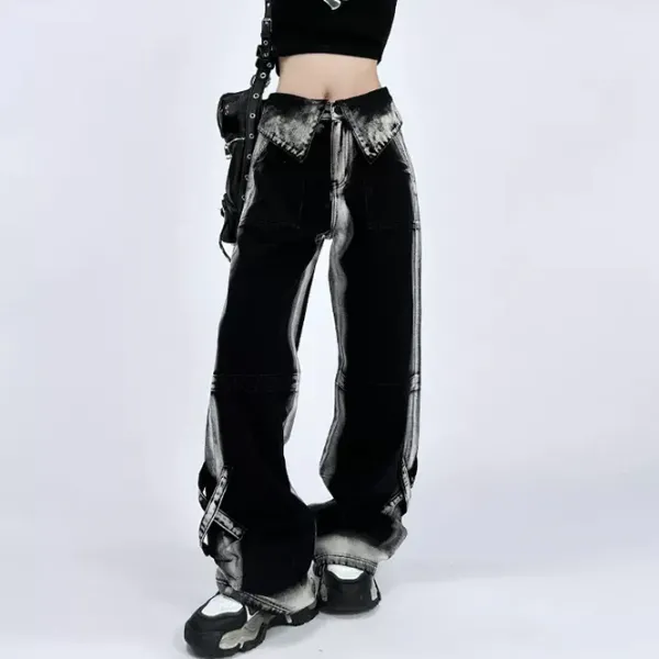Jeans*Boogzel Clothing 90's Kids Collar Wide Leg Jeans
