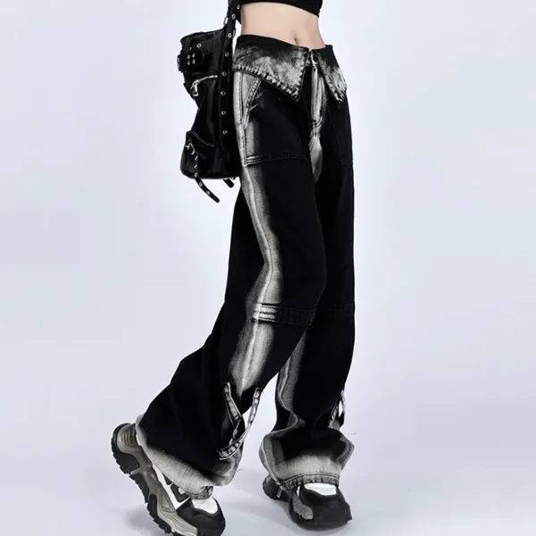 Jeans*Boogzel Clothing 90's Kids Collar Wide Leg Jeans