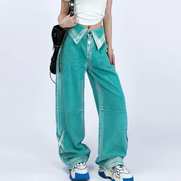 Jeans*Boogzel Clothing 90's Kids Collar Wide Leg Jeans