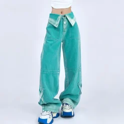 Jeans*Boogzel Clothing 90's Kids Collar Wide Leg Jeans