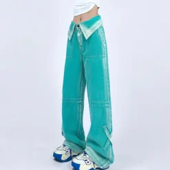 Jeans*Boogzel Clothing 90's Kids Collar Wide Leg Jeans