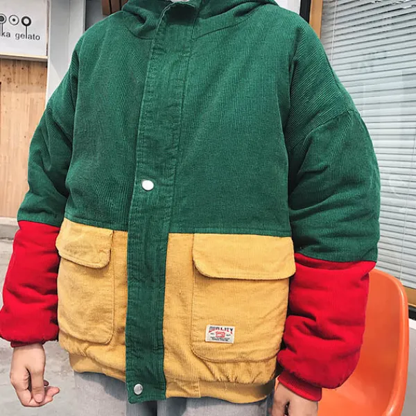 Coats & Jackets*Boogzel Clothing 90s Kids Corduroy Hooded Jacket