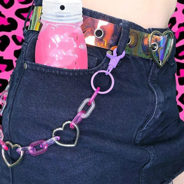 Other|Belts & Chains*Boogzel Clothing 2000's Kids Pastel Pant Chain Pink/lavender