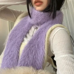 Other*Boogzel Clothing 2000's Popstar Fuzzy Scarf