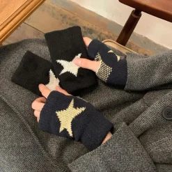 Other*Boogzel Clothing 2000's Star Knitted Fingerless Gloves
