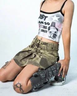 Y2K Tops|Aesthetic T-Shirts & Graphic Tees*Boogzel Clothing 00's Style I Am So Lonely Skinny Tank Grey