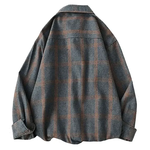 Mens|Long Sleeve Tops*Boogzel Clothing 90s Style Plaid Oversized Shirt