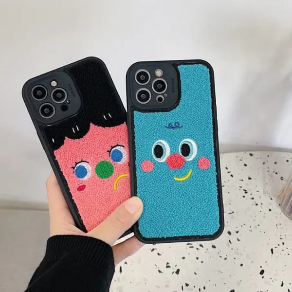Iphone Cases*Boogzel Clothing Sad & Happy Fuzzy iPhone Case