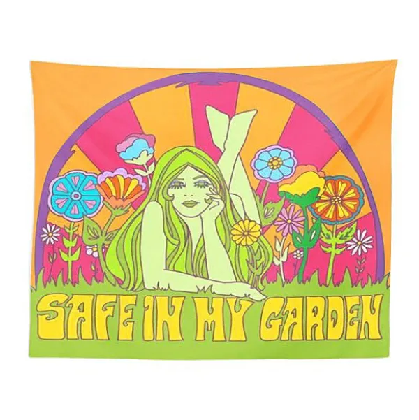 Posters / Tapestry*Boogzel Clothing Safe In My Garden Wall Tapestry