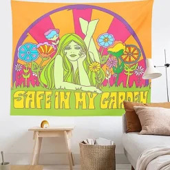 Posters / Tapestry*Boogzel Clothing Safe In My Garden Wall Tapestry