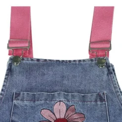Dresses & Rompers|Shorts*Boogzel Clothing Sakura Embroidery Dungaree Shorts Blue