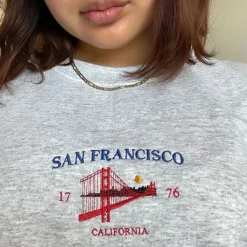 Sweatshirts*Boogzel Clothing San Francisco Embroidery Sweatshirt Grey