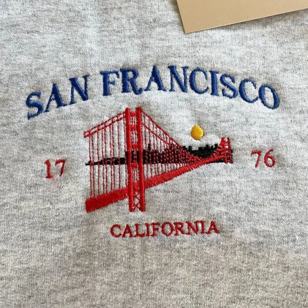 Sweatshirts*Boogzel Clothing San Francisco Embroidery Sweatshirt Grey