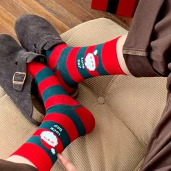 Socks*Boogzel Clothing Santa Striped Socks Red