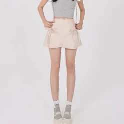 Skirts*Boogzel Clothing Satin Mini Skirt with Bows