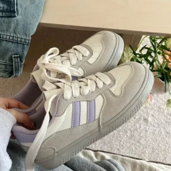 Classics|Aesthetic Sneakers*Boogzel Clothing Saturday School Sneakers in Lavender Grey/purple