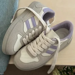 Classics|Aesthetic Sneakers*Boogzel Clothing Saturday School Sneakers in Lavender Grey/purple