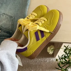 Aesthetic Sneakers*Boogzel Clothing Saturday School Sneakers in Yellow