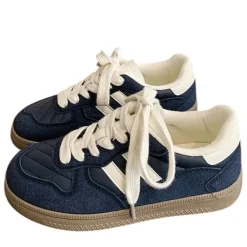 Classics|Aesthetic Sneakers*Boogzel Clothing Saturday School Sneakers in Navy Blue