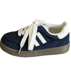 Classics|Aesthetic Sneakers*Boogzel Clothing Saturday School Sneakers in Navy Blue
