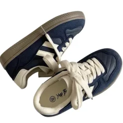 Classics|Aesthetic Sneakers*Boogzel Clothing Saturday School Sneakers in Navy Blue